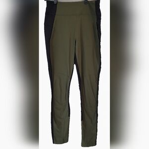 Athleta Highline Hybrid Ankle Tight‎ Womens 8 Olive Green/Black